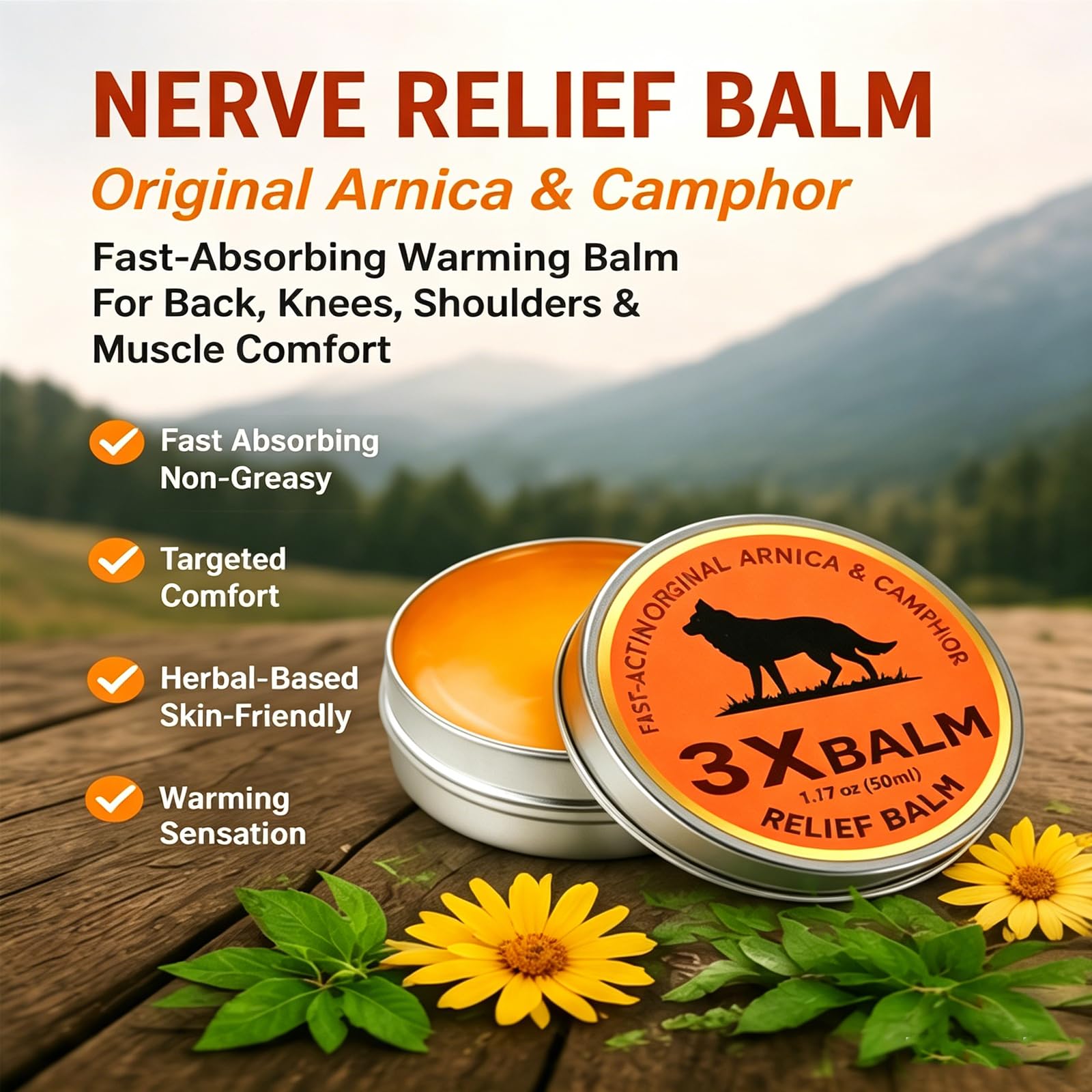 Nerve Relief Arnica & Camphor Topical Comfort Balm