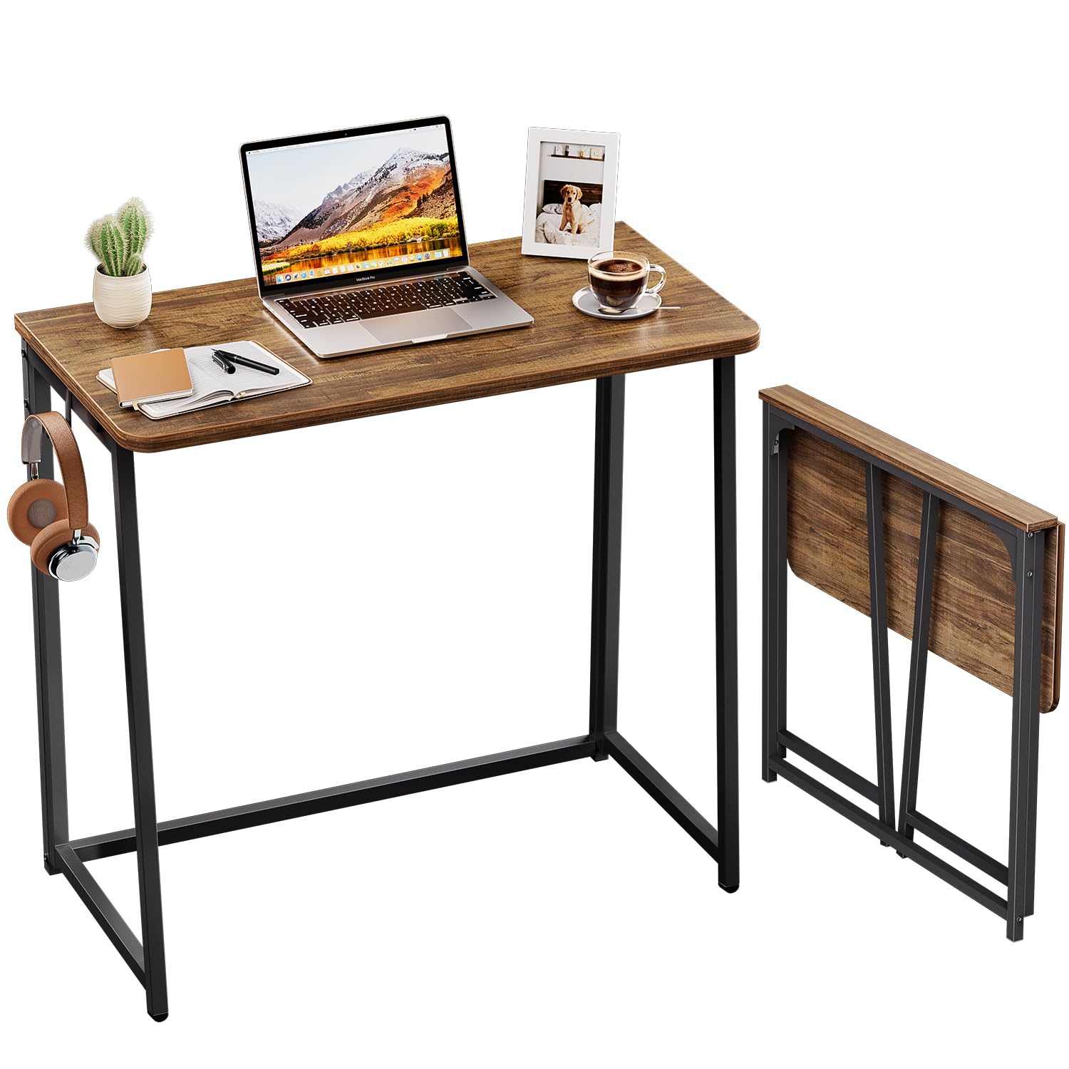Tangkula Small Computer Desk With Keyboard Tray, Home Office Desk