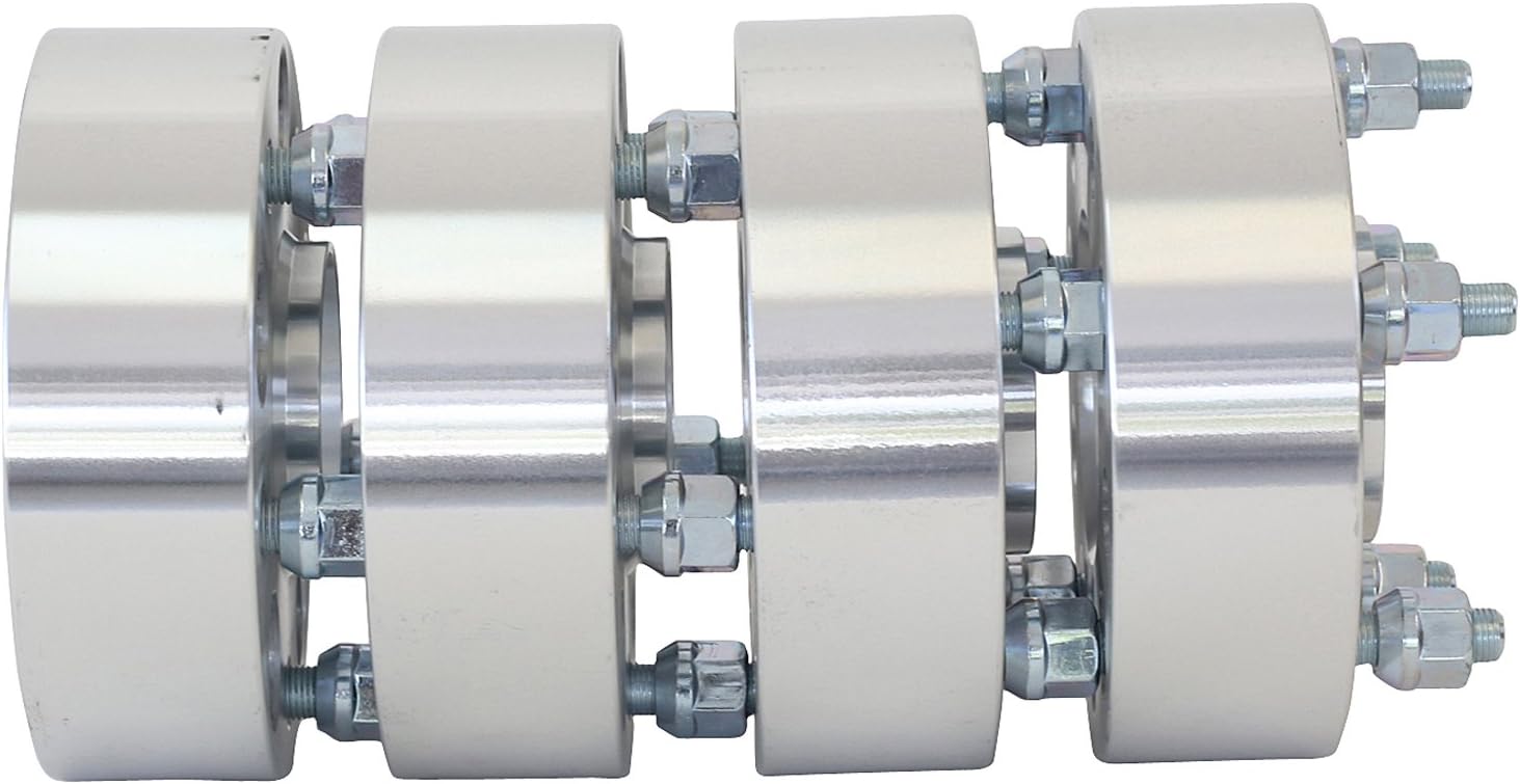 Smart Parts 4 Qty Wheel Spacers Adapters 2" fits All 5x5 (5x127) Hubcentric Vehicle to 5x5 Wheel Patterns with 1/2-20 Threads - Compatible with Jeep Wrangler JK Rubicon
