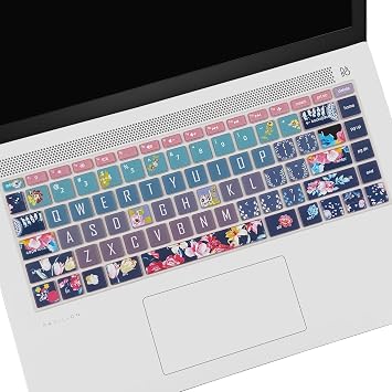 Keyboard Cover for HP 14" Laptop/HP Pavilion x360 14M-BA/CD 14M-DH 14-BF 14-cm 14-CF 14-DF 14-dk 14-DS 14-dq 14-FQ Series, 14-dq0020nr/dq0030nr, 14-fq1025nr/fq0033dx, Red Flower