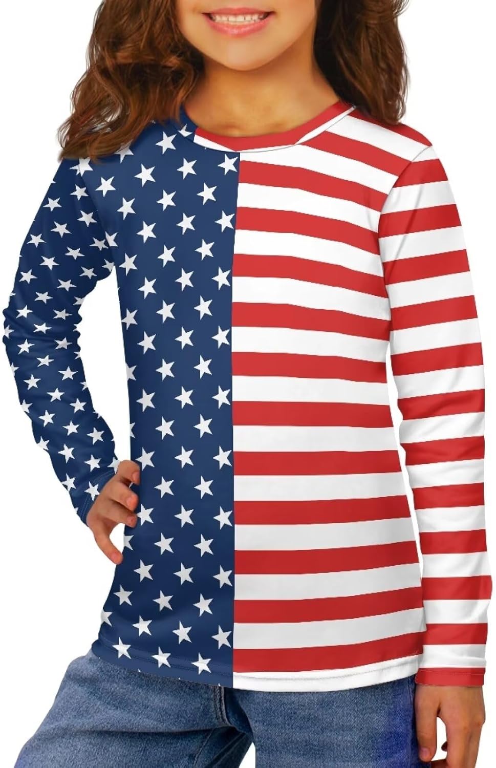 Renewold Kids T-Shirt Boys Girls Tees Long Sleeve Crew Neck T Shirts Casual Tops Clothing for Sport Home Holiday - Image 2