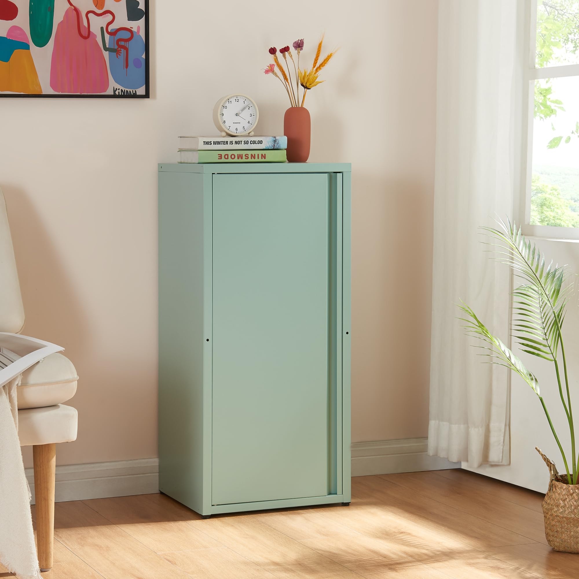 en.casa] Casier Métallique avec 1 Porte Vérouillable Armoire de