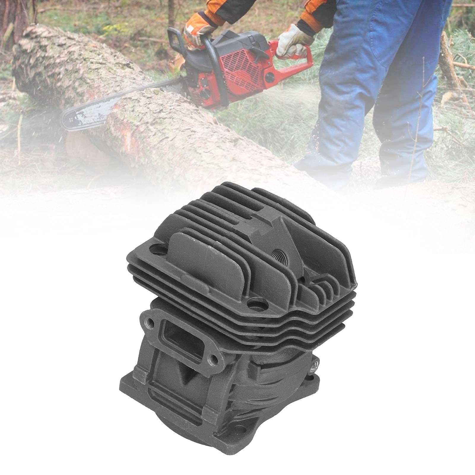 Kit de pistón de cilindro de 40 mm Reemplazo de accesorios de motosierra 1145 020 1200 Apto para herramientas de jardín MS201 MS201T Aleación de aluminio de hierro de alta