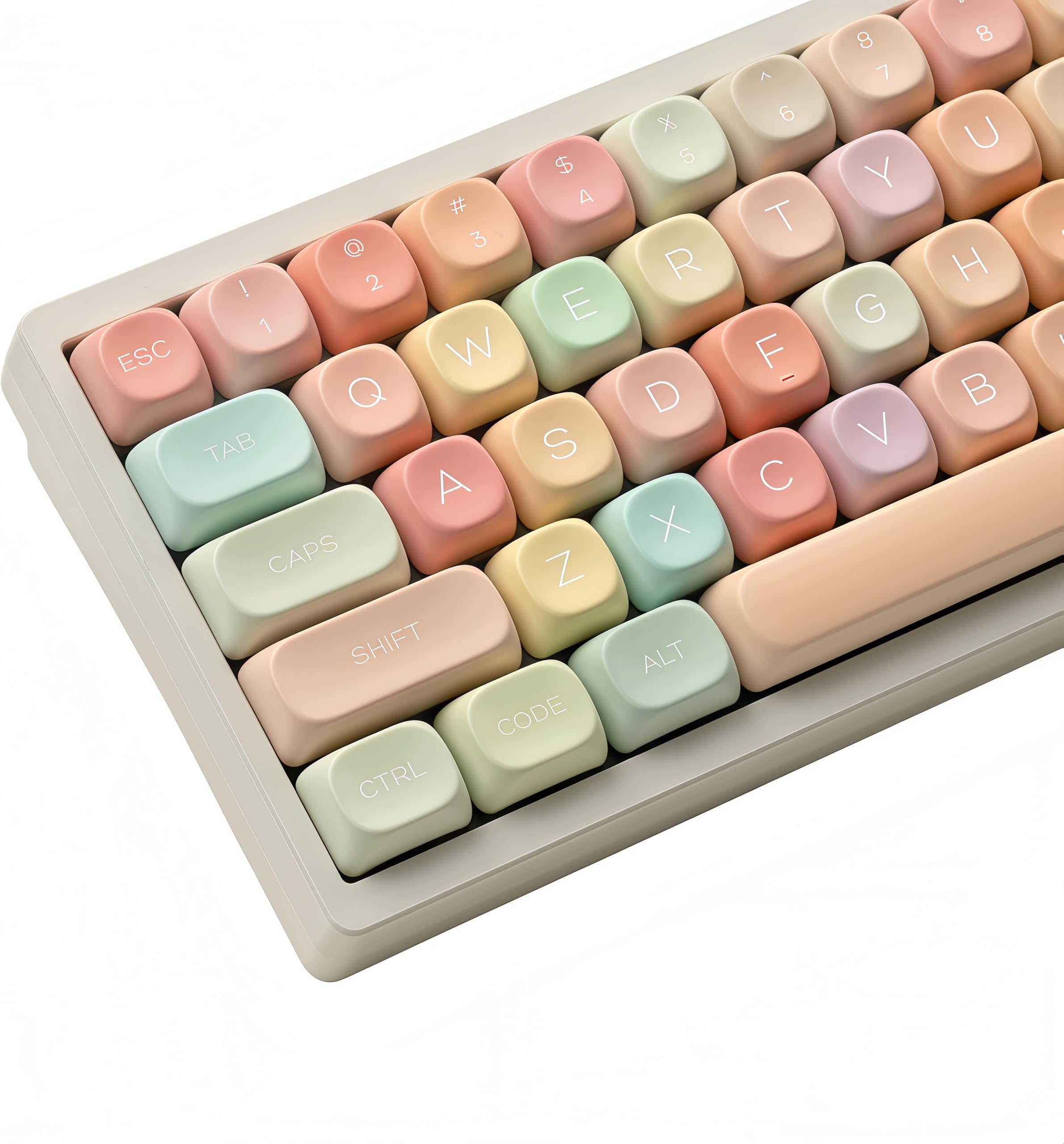 dagaladoo Cute Candy Keyboard keycap Set,dye sub pbt keycaps Colorful,MOA Profile Custom keycaps, Rainbow Keyboard Key Cap for Cherry Gateron MX Switches Mechanical Keyboards(134 Keys)