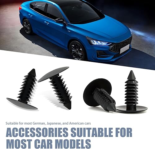 Miniatura 5 de Paquete de 8 tapones para agujeros de matrícula, tapones para parachoques de automóvil, clip para cubierta de orificio de matrícula, hebilla de