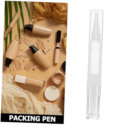 Gatuida Empty Cuticle Oil Pens with Brush Tip Refillable Twist Pens for Nail Care Transparent Cosmetics Container for Growth Liquid for Nail Treatment and Moisturizing