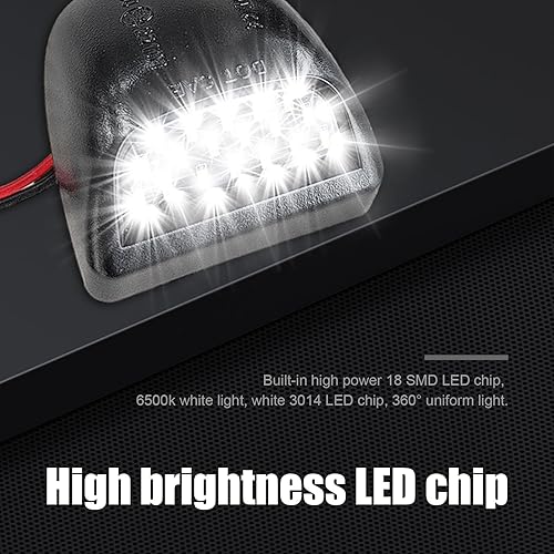 Miniatura 3 de Augeny 2 lámparas LED completas para placa de matrícula, 6000 K, luz blanca de repuesto para placa de automóvil, compatible con Escalade Avalanche