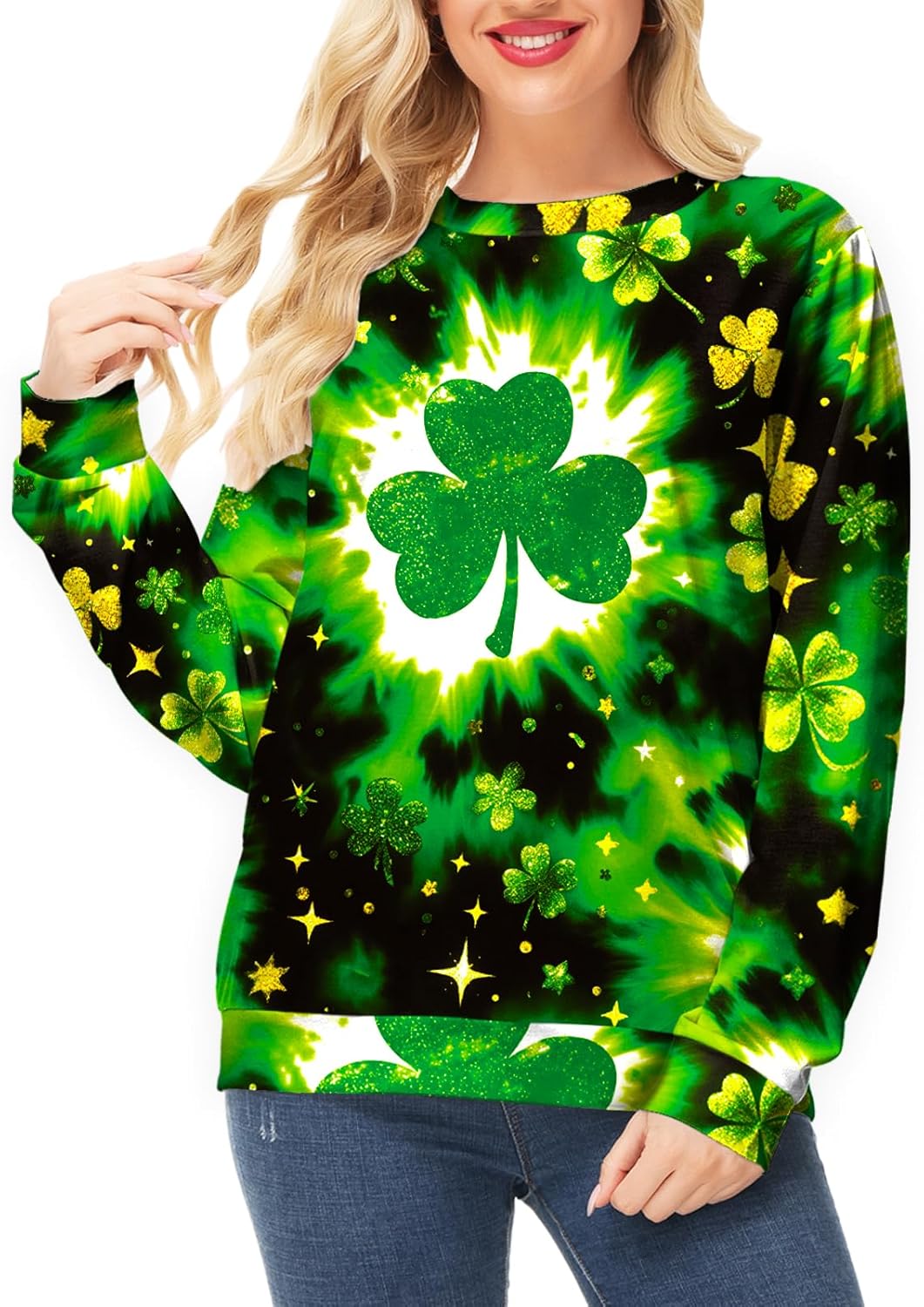 Deerose Women Valentines Sweatshirts Mardi Gras Long Sleeve Print Shirts - Image 2