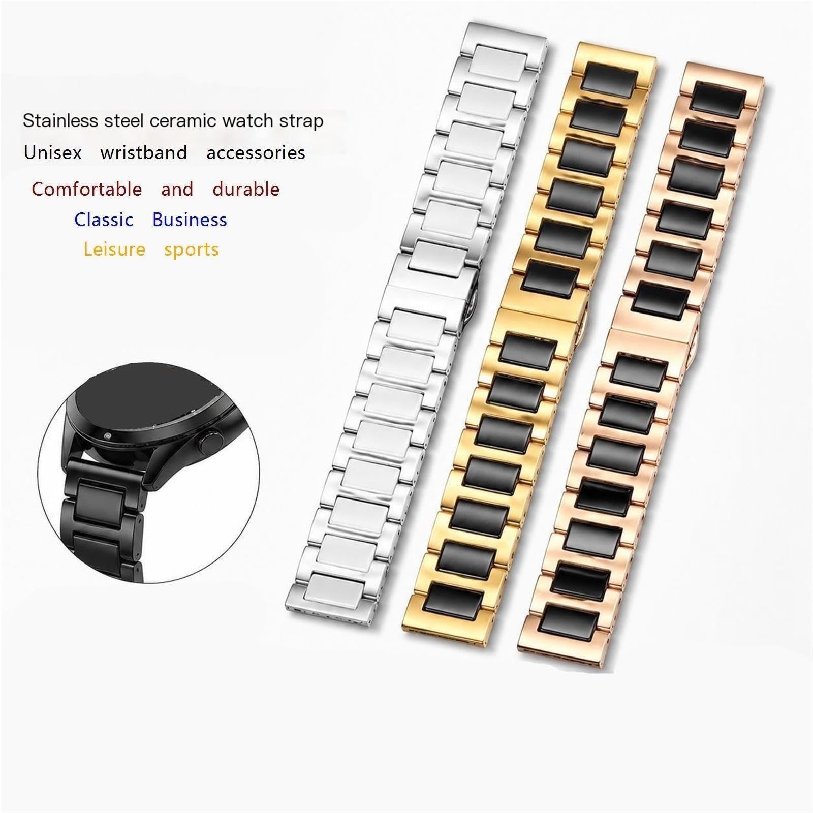 correa de reloj Correa de reloj cerámica liberación rápida, accesorios banda negocios informales unisex