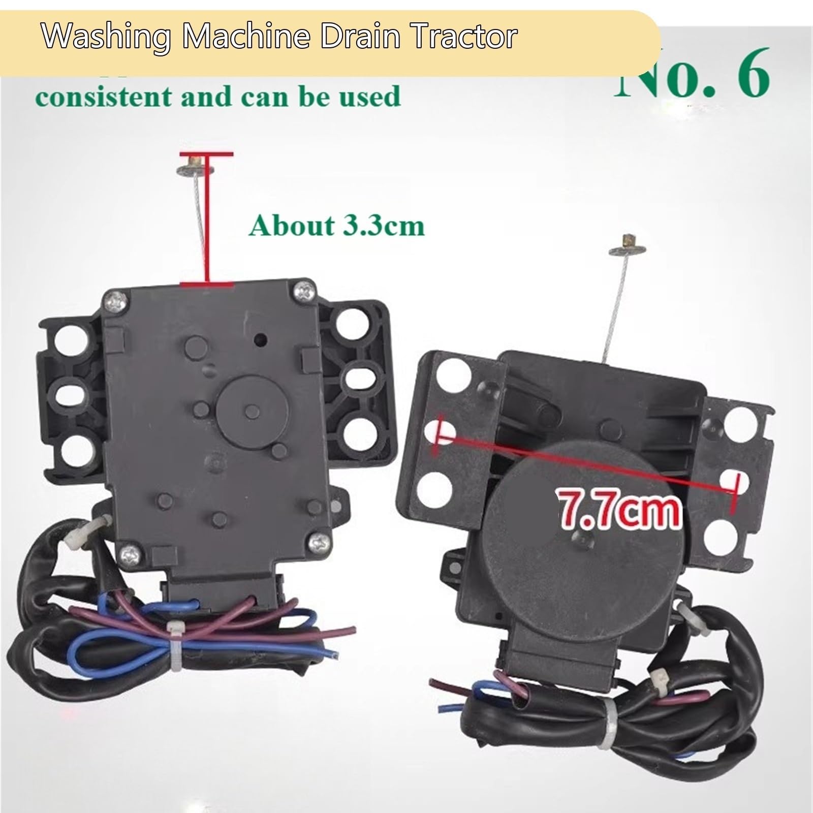 Tractor De Drenaje De Lavadora,Compatible Con HAIER | Compatible Con SANYANG Lavadora Automática Tractor De Válvula De Drenaje(Drain valve No. 6)