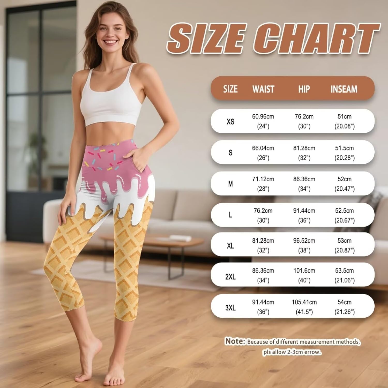 Womens High Waist Yoga Pants with Pockets Tummy Control Workout Running Yoga Leggings