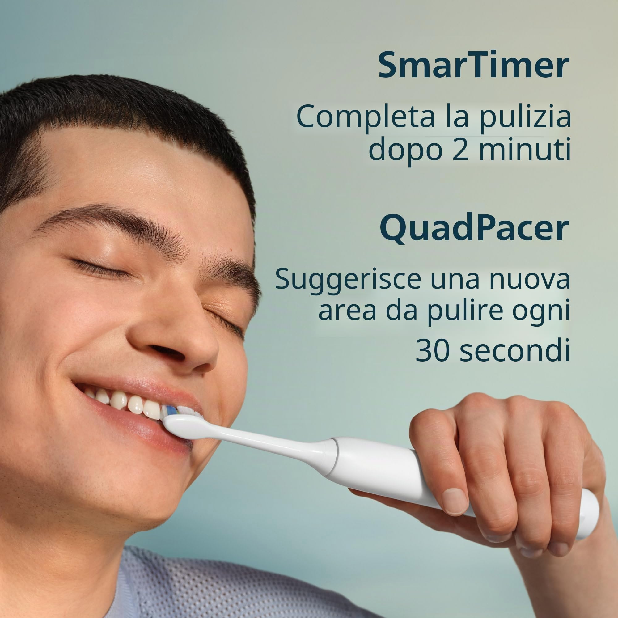 Philips Sonicare 2100 Power Spazzolino, Spazzolino da denti elettrico ricaricabile, menta bianca HX3641/04
