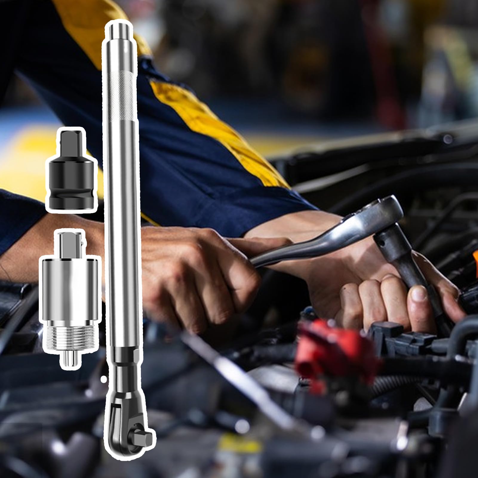 Klucz grzechotkowy | Zintegrowany klucz grzechotkowy - narzędzia udarowe do mechaniki automatycznej w domu użytkownicy ludzie naprawa DIY warsztat