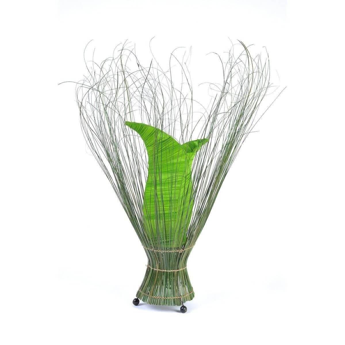 Simandra Deko-Leuchte Stimmungsleuchte Stehleuchte Tischleuchte Tischlampe Bali Asia TULPE klein 60 cm Color Grün