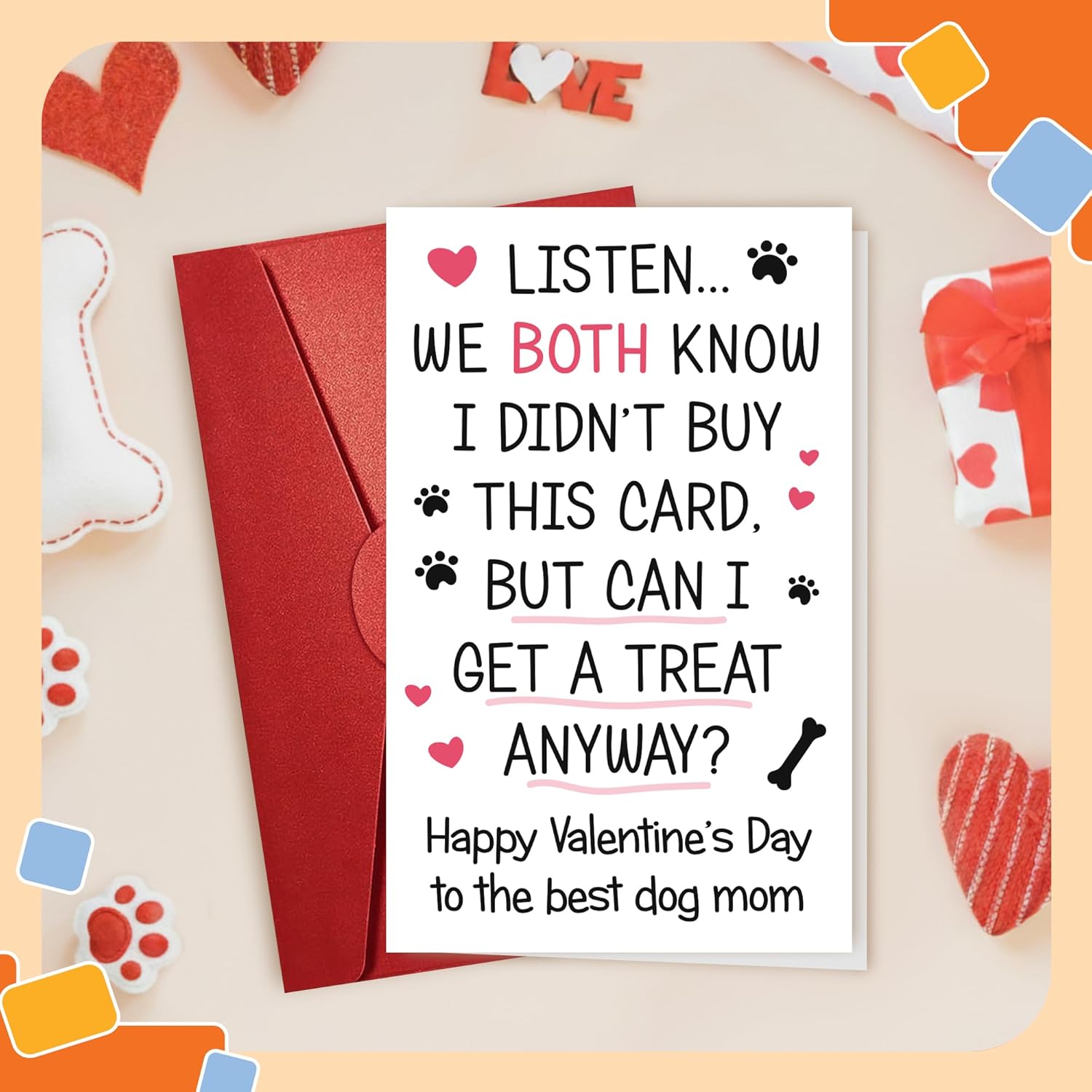 NewEleven Valentines Day Gifts For Dog Mom - Cute Dog Lovers Gifts For Women, Her, Girlfriend, Wife - Funny Puppy Card From Friend, Family - Valentine Card - Image 4