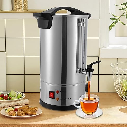 Miniatura 4 de Dispensador eléctrico de agua caliente de 2 galones, caldera y calentador de agua comercial de acero inoxidable de 950 W, temperatura de 110 V
