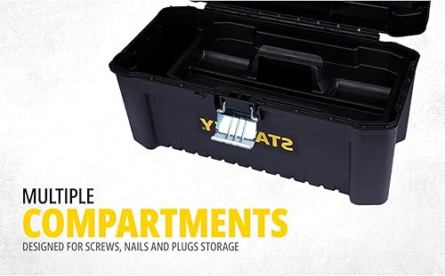 Miniatura 29 de STANLEY Caja de herramientas esenciales (16 pulgadas), solución de almacenamiento duradera con bandeja extraíble y organizadores, para