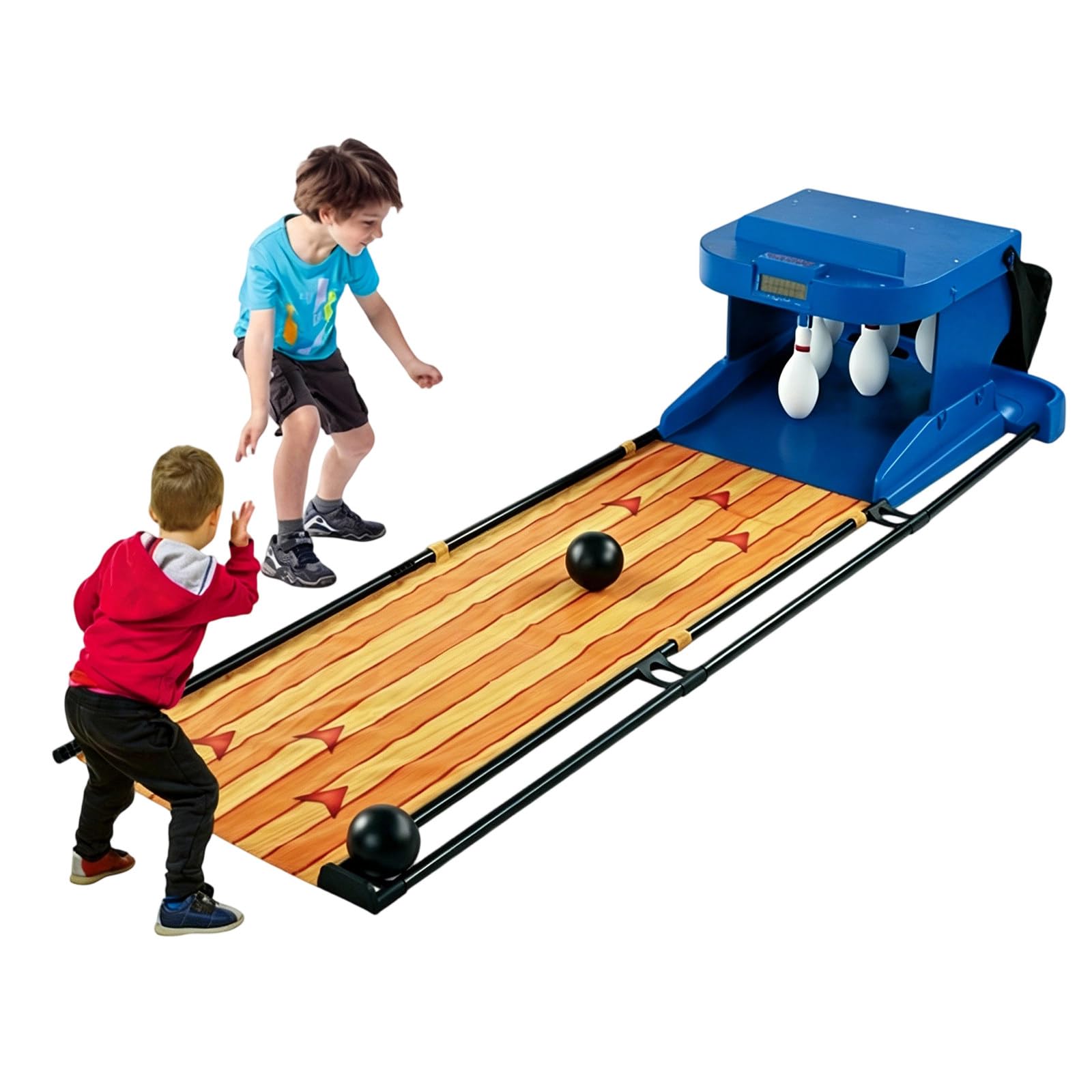 Juego de Bolos electrónico para niños, Boleras para El Hogar con Marcador LED Y Reinicio Automático, para Interiores, Ideal para Niños Y Adultos 3.5M