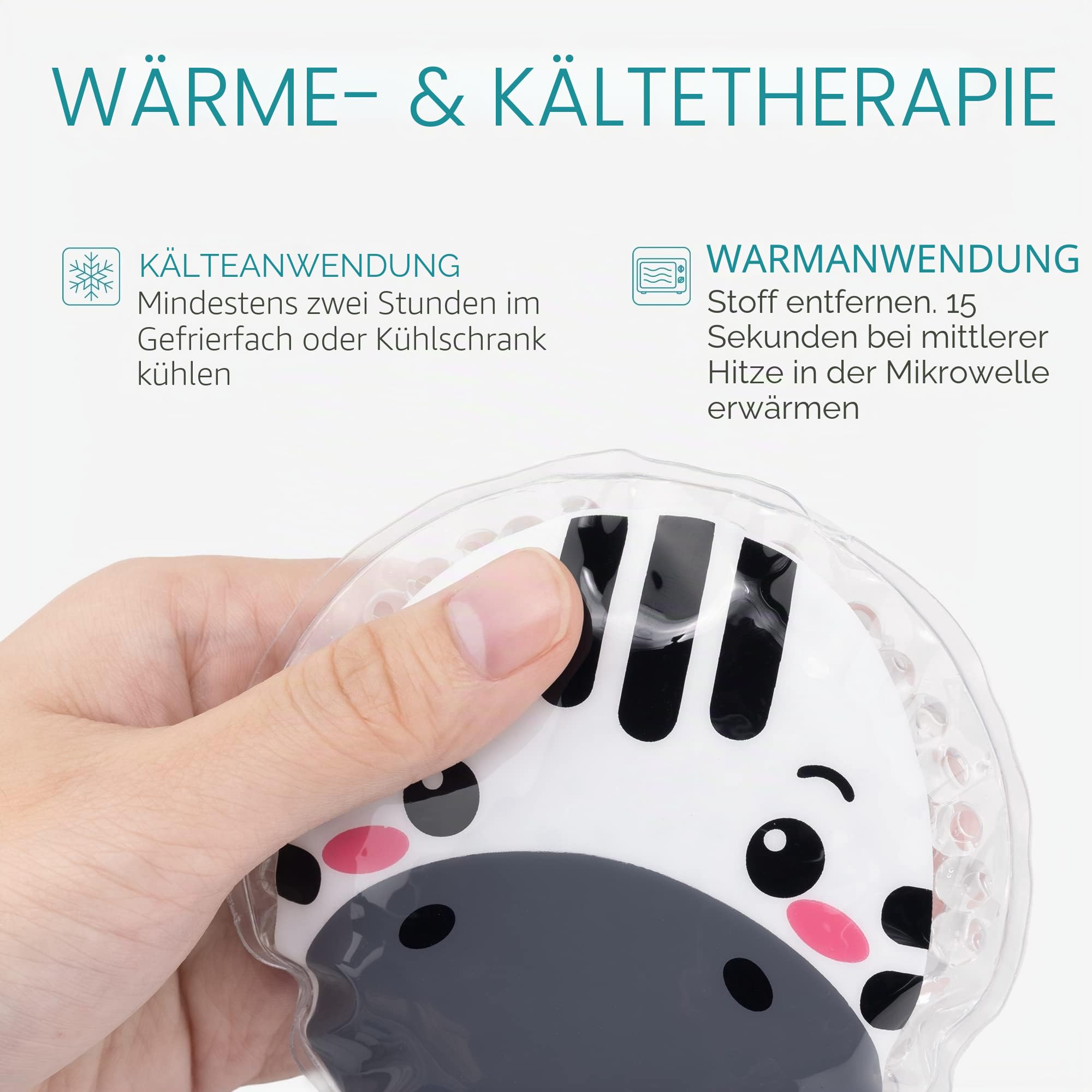 Navaris Kühlkissen 5 teilig - 5x Kälte Kissen Set kalt - Gelkissen Kompresse Kühlpack - Gel Kühlpads für Kinder und Erwachsene
