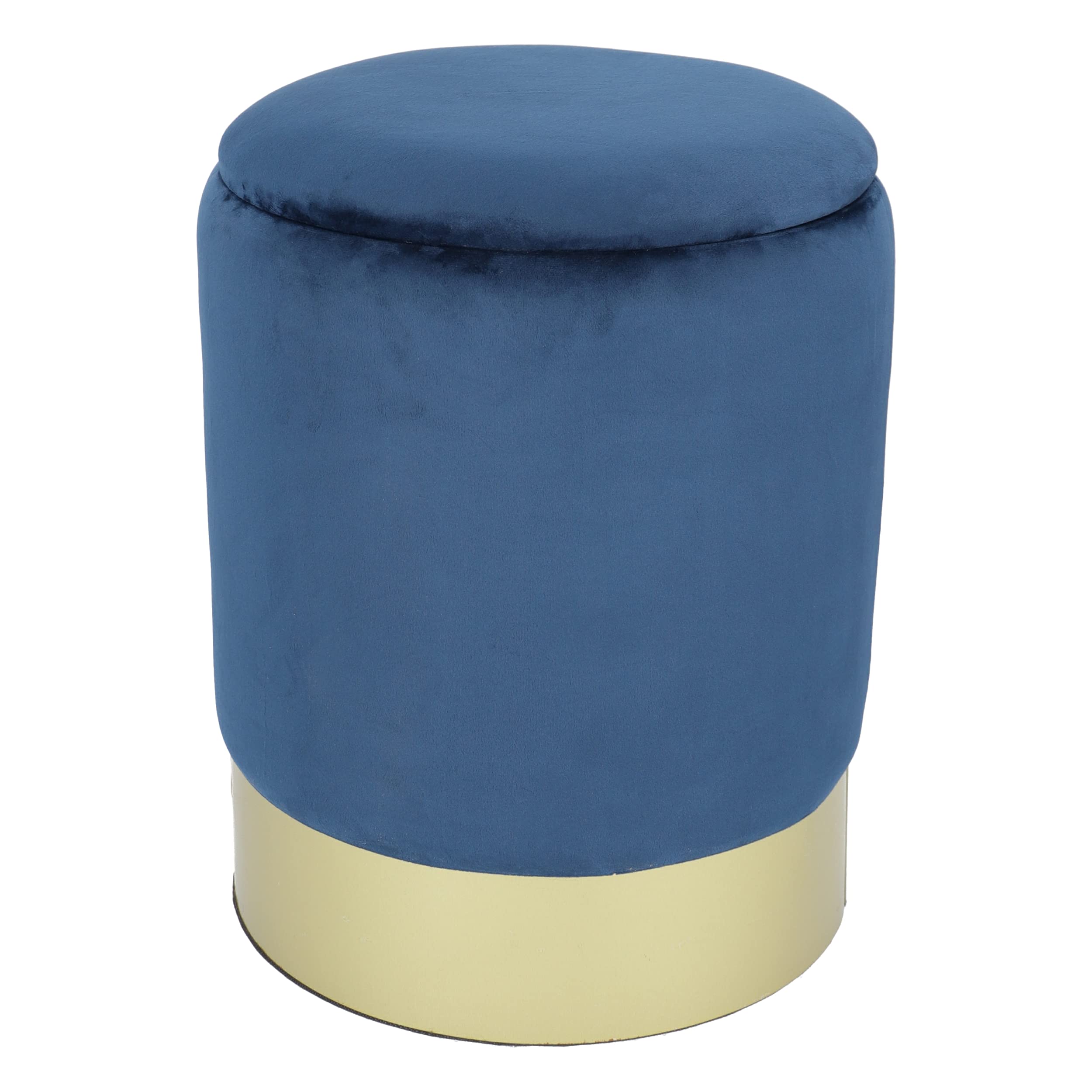 Pouf Contenitore Rotondo Glamour Blu