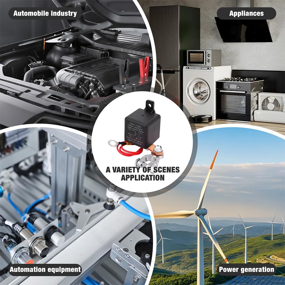 Odłącznik akumulatora 12 V, z pilotem zdalnego sterowania, 12 V, 200 A, bezprzewodowy zdalnie sterowany wyłącznik samochodowy, odłącznik akumulatora, do samochodu, RV, łodzi, jachtu, przyczepy