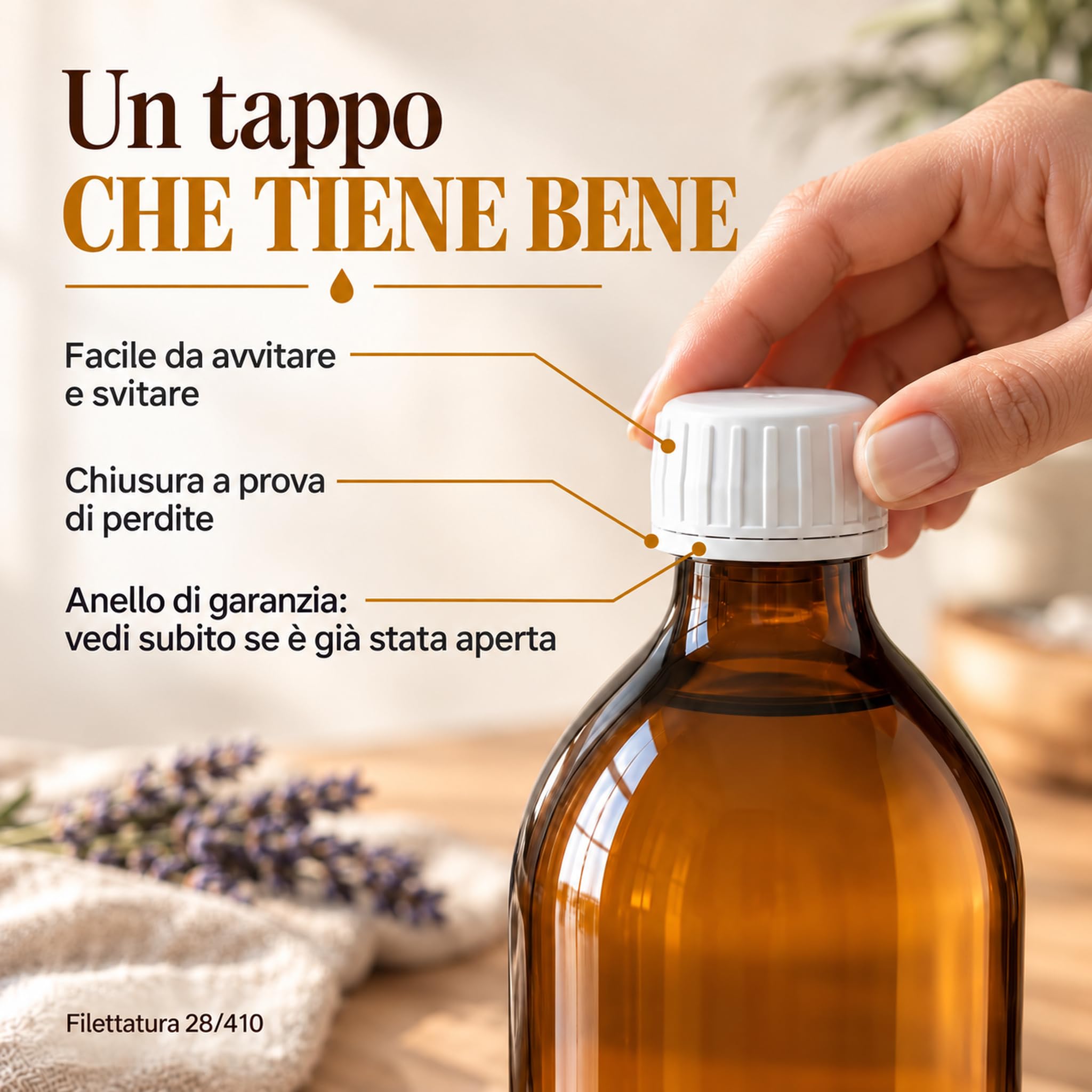 GiDeli Bottiglie Vetro Ambrato 500 ml con Tappo a Vite - Set da 20