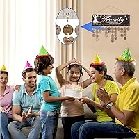 Vista 2 de Calendario de cumpleaños familiar, calendario de cumpleaños para colgar en la pared (16 x 5 pulgadas), calendario de madera DIY recordatorio