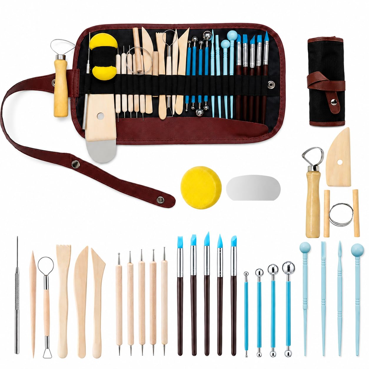 30-Piece Clay Tools Set for Air-Dry and Polymer Clay