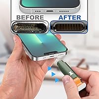 Vista 4 de Ordilend Kit de limpieza para iPhone para limpiador de puerto de carga, multiherramienta de reparación de limpiador de iPhone, cable Lightning, kit