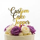LET'S DIY Personalized Gold Acrylic Cake Topper – Custom Name or Message Party Decoration for Cakes gallery image