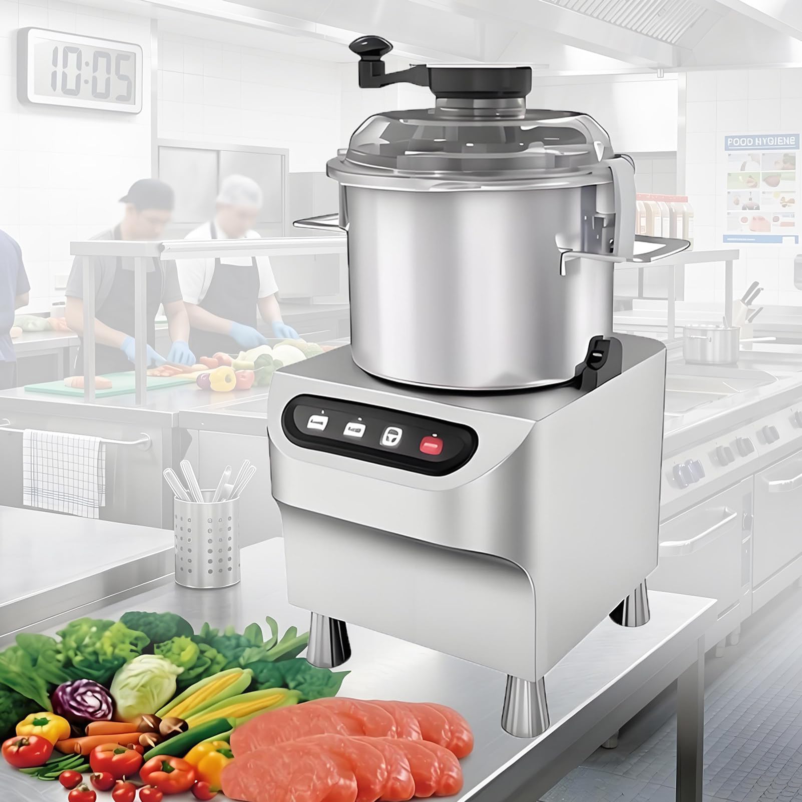 Tritatutto per Verdure Commerciale Elettrico, Tritacarne Elettrico 5L