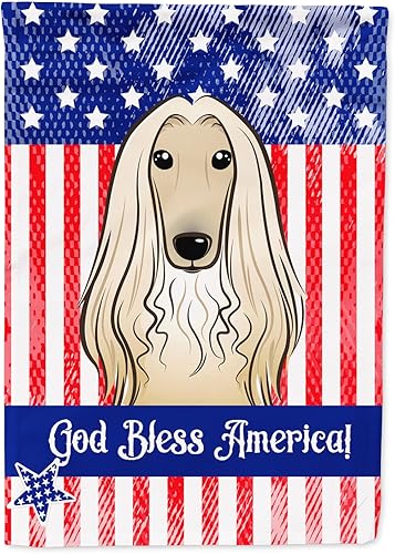 Vista 23 de Caroline's Treasures BB2171GF American Flag and Border Collie Garden Flag Mailbox Flag Decorative Yard Flag Banner Outside Patio Artwork Yard Flower