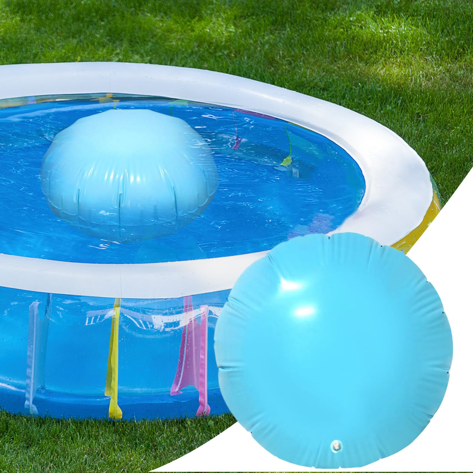 Almohadillas para Piscina | Almohadilla Inflable PVC para Piscina Enterrada | Equilibrador de Hielo Resistente al Frío Balón de Natación Kit de Cierre Invernal para Playa Jardín Trasero SPA Piscinas
