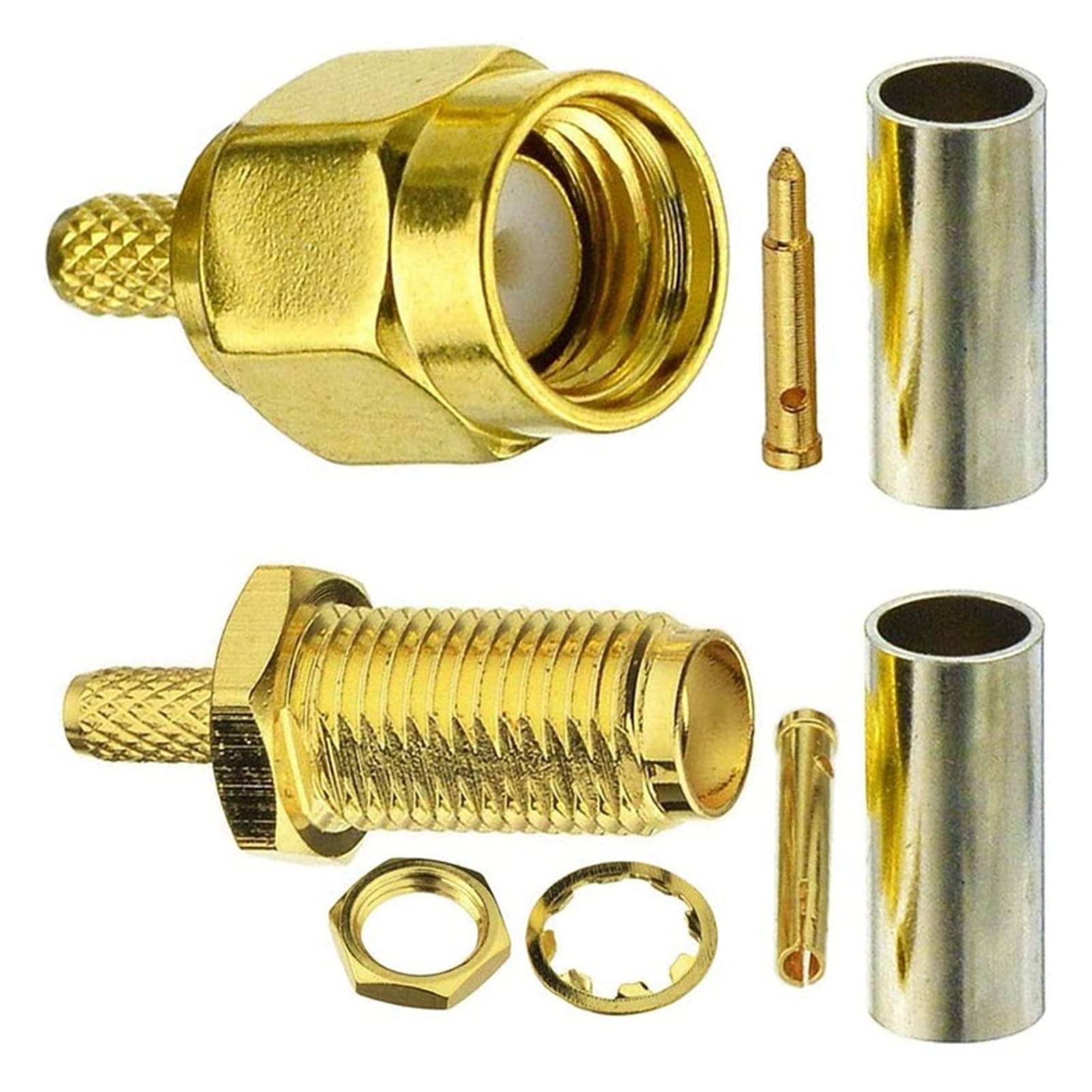 10pcs SMA Connecteurs coaxiaux masculins et femelles SMA-RG174 RG316 Câble d'extension d'antenne wifi