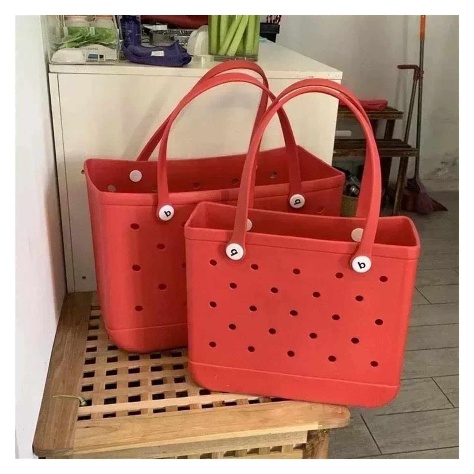 Borsa da spiaggia XL extra large Cestino portaoggetti impermeabile in EVA for viaggi, picnic, campeggio all'aperto