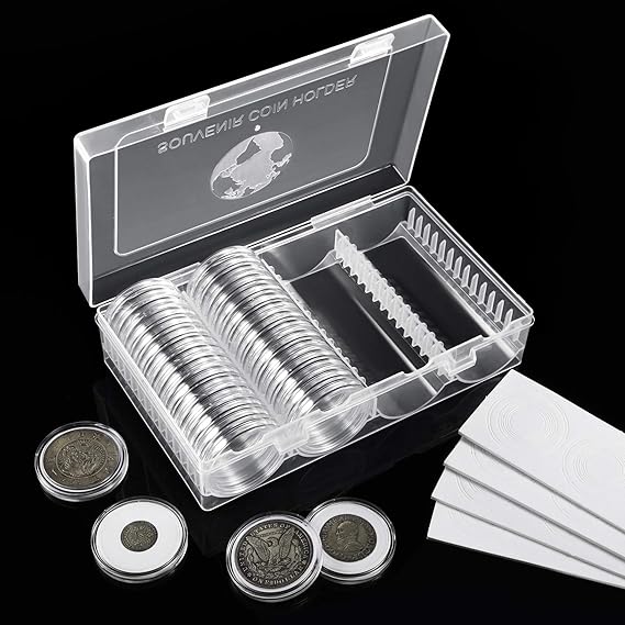 MUDOR 41 mm Coin Holder, 60 Pieces Silver Dollar Coin