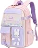 Girls Bunny Backpack Cute Kids Bookbag for Elementary School Kawaii Preschool Outdoor Daypack Pink