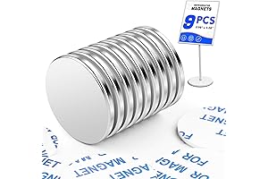 LOViMAG 9-Pack Double-Sided Adhesive Fridge Magnets (0.98" x 0.08")