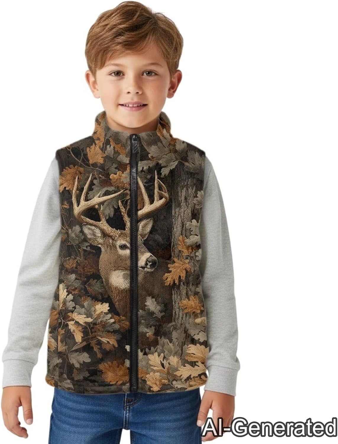 Renewold Warm Fleece Vest Boys Girls Jacket with Pockets Soft Comfy Vests Full Zipper Sleeveless Outerwear Toddler Kids Coat
