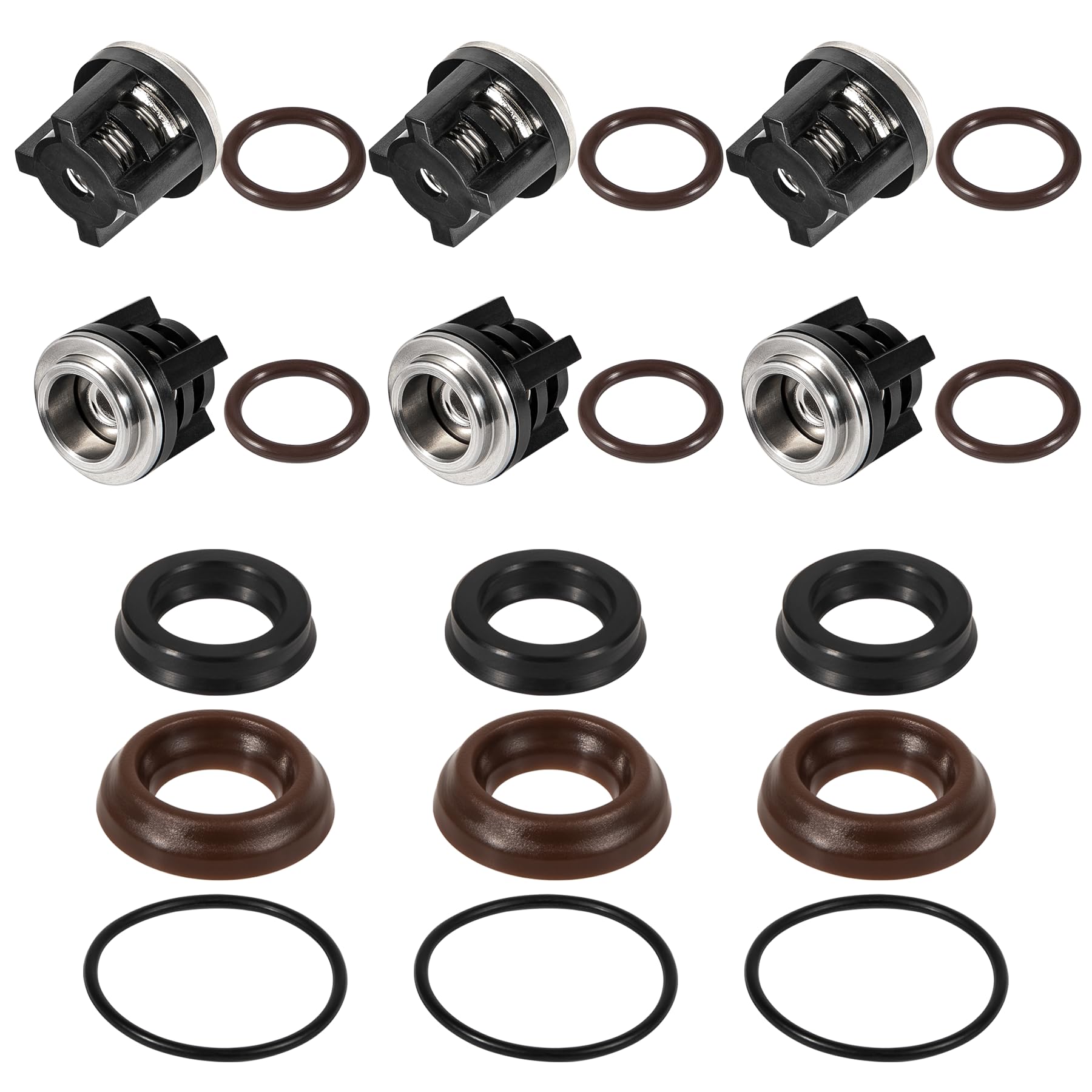 AR1828 Water Pressure Washer Pump Check Valve Kit & AR1857 Pressure Washer Packing Kit Compatible with Annovi Reverberi 18mm RK, RKA, RKV, XRC, Replace Mi-T-M 70-0177