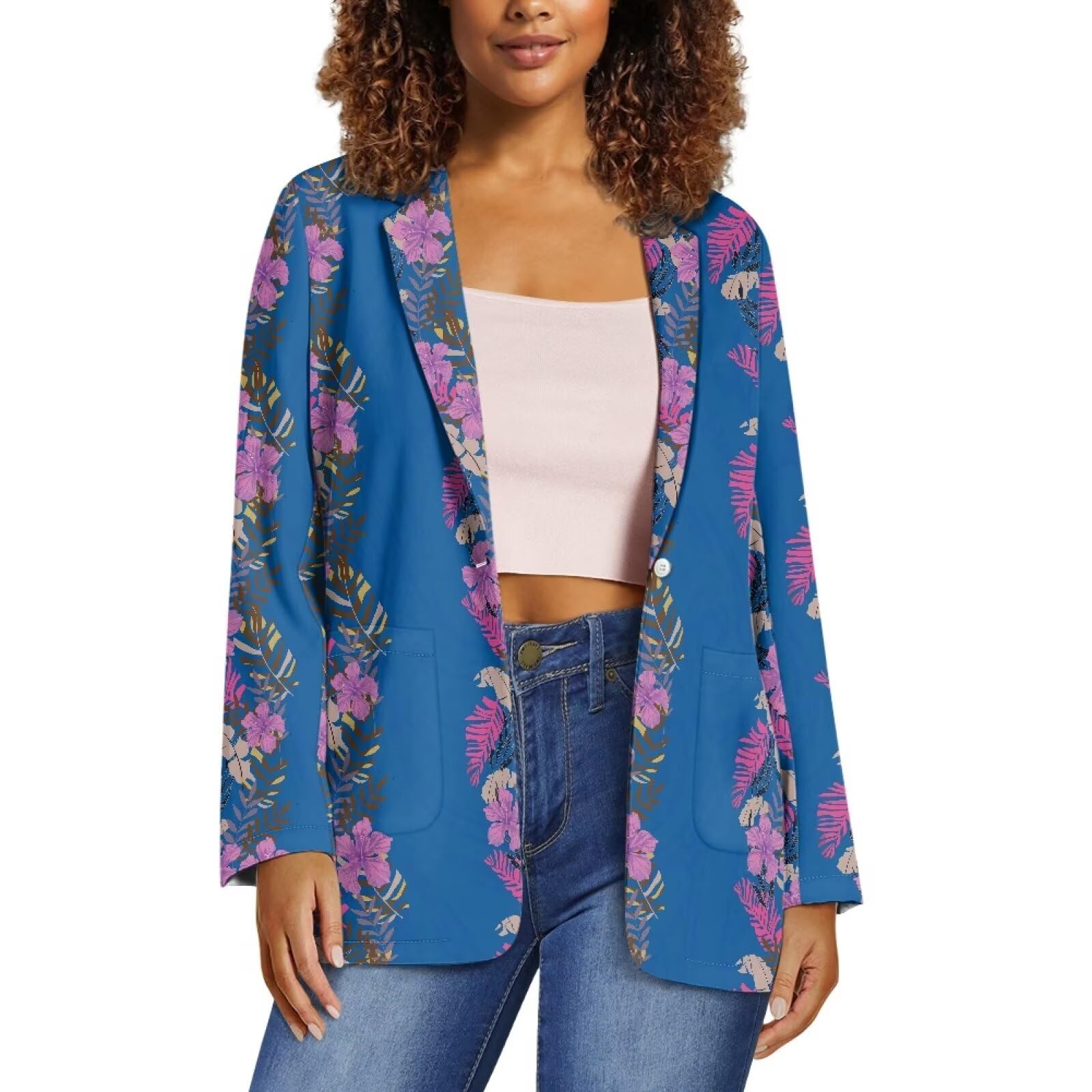 Pacific Island Polynesian Tapa Elegant Lady Office Casual Plus Size Women Long Suit Jacket for Women Blazers