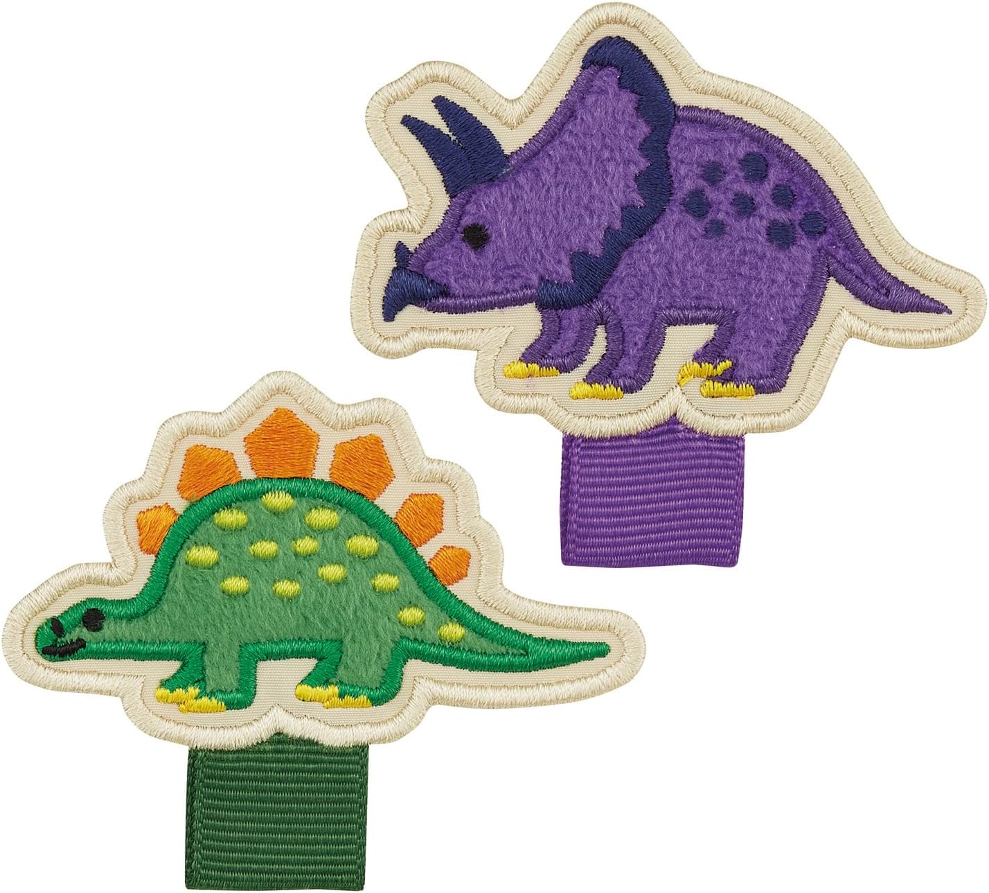 Skater - Hanging Loop Patches, Set of 2, Iron on Patches Dinosaur Triangle Dinosaur ZLW1-A