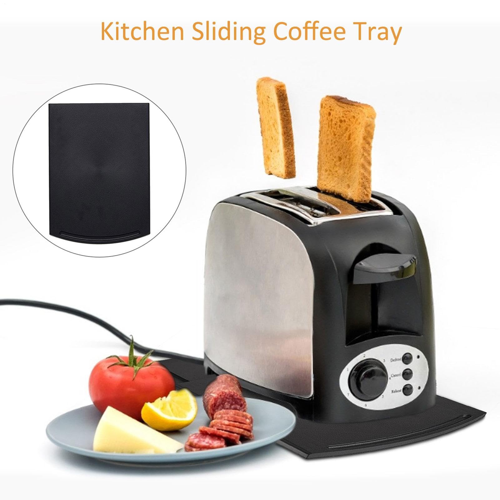 Apparecchio Caddy Sliding VAY - Cucina Caddy Handy Slider vassoio con ruote a rotolamento liscio, sotto la soluzione di stoccaggio del piano di lavoro del mobile per un facile accesso a piccoli
