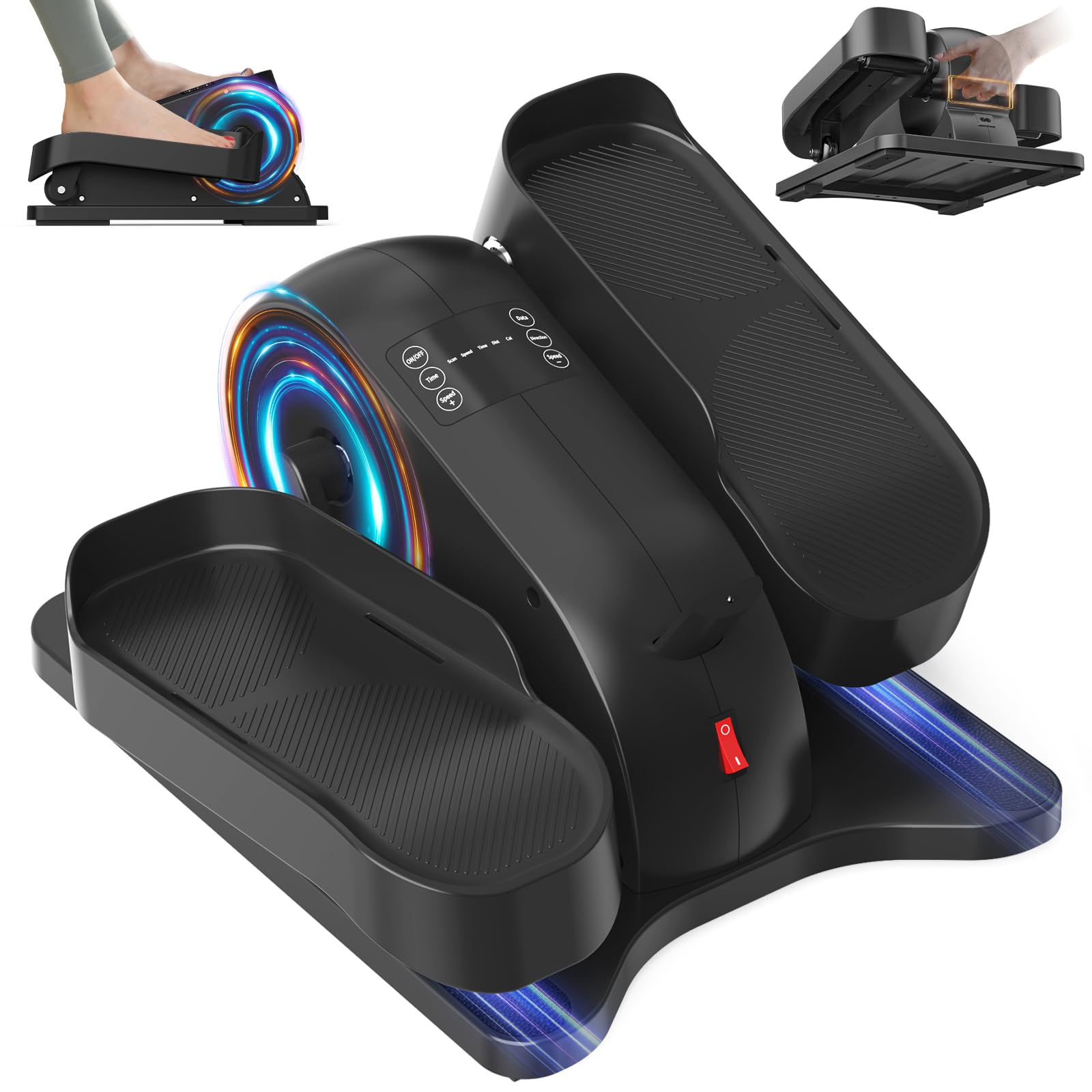 Under Desk Elliptical Electric Ellipse Leg Exerciser for Seniors, Quiet ...