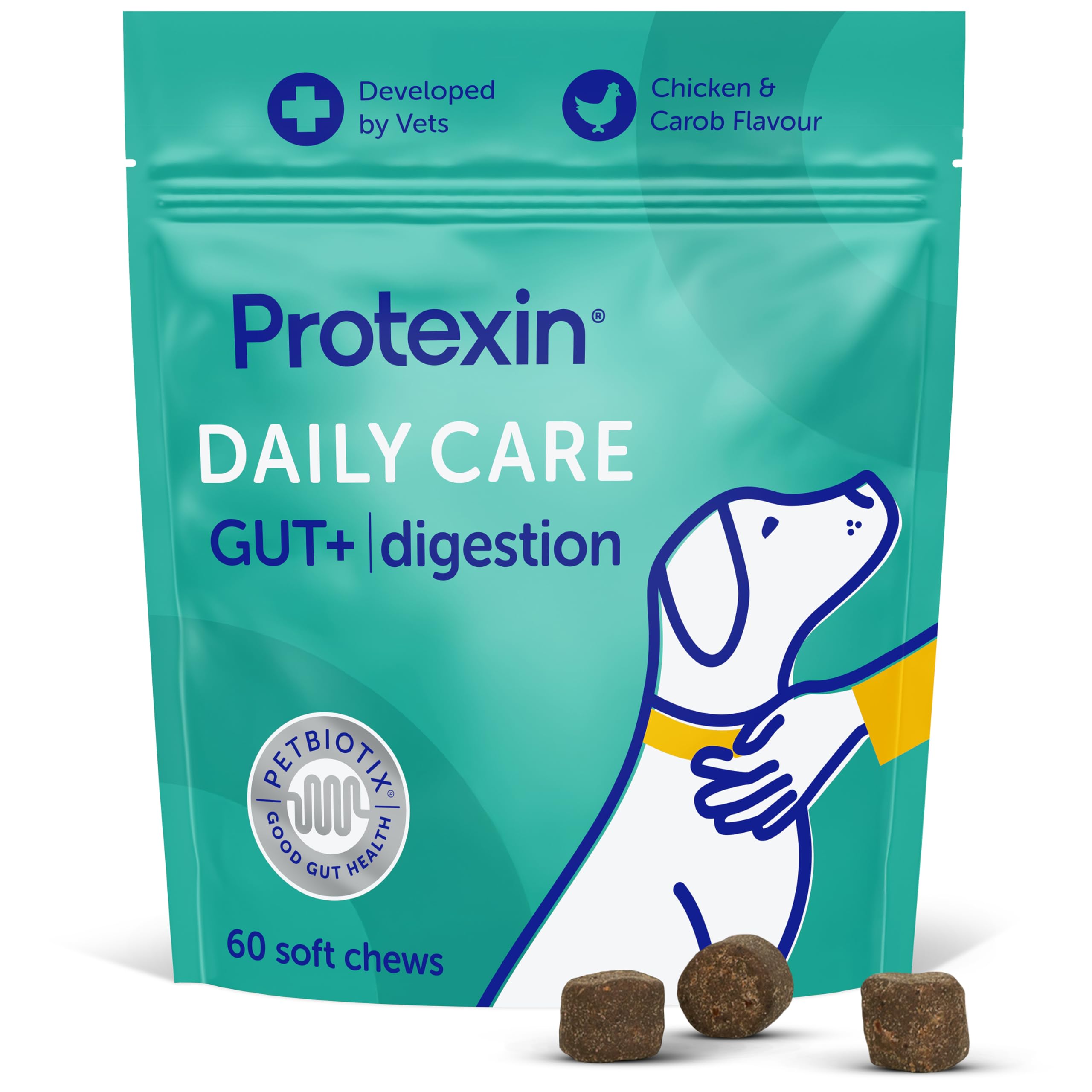 Protexin Veterinary Daily Care Gut+ Digestion Supplements For Dogs X60 - Gut Health & Digestion Support