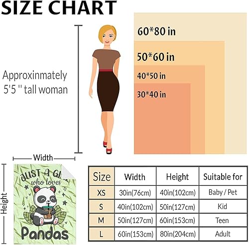 Miniatura 120 de Manta de panda personalizada con nombre, 30 x 40 pulgadas, bonita manta para niños, mantas de felpa suave colorida para sofá, oficina