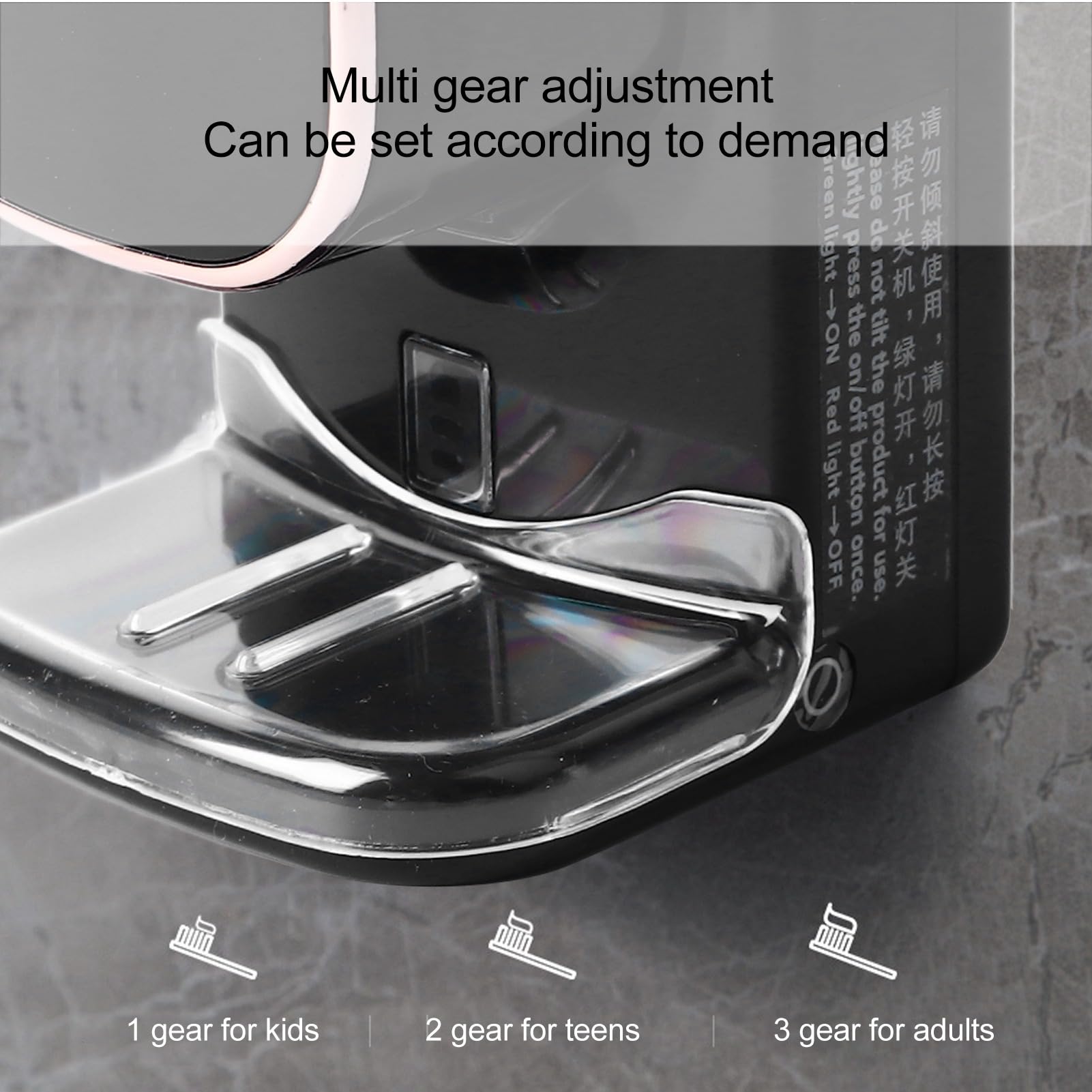 Dispenser di dentifricio - Dispenser automatico di dentifricio, distributore automatico di dentifricio montato a parete, alimentato tramite USB, dentifricio elettrico per bambini