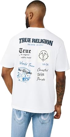 True Religion Men's Applique Multi Tee T-Shirt Pack of 1