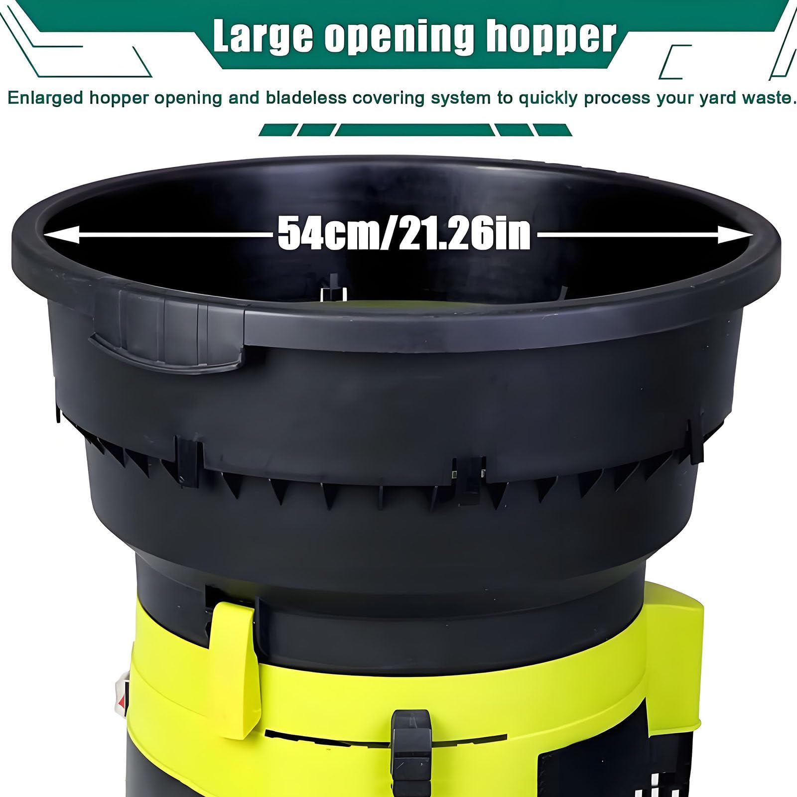 Trituradora De Hojas Eléctrica para Jardín, Trituradora De Hojas De 2500 W con Ruedas, Rastrillo De Hojas, Bolsa De Almacenamiento, Astilladoras De 8000 RPM,Powercord×10m