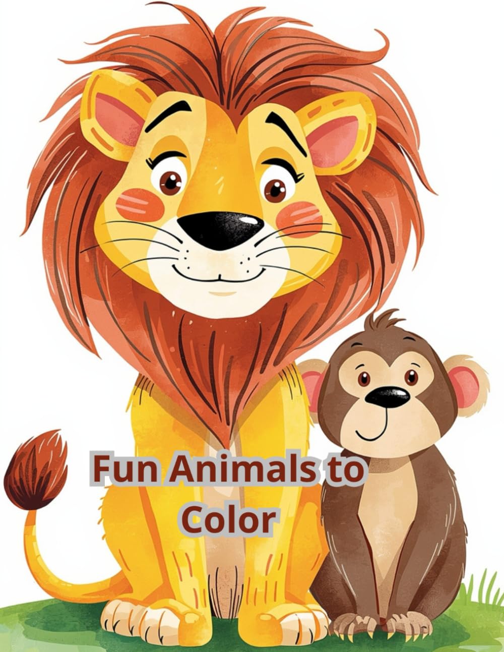 Fun Animals to Color: Animais Divertidos para Colorir